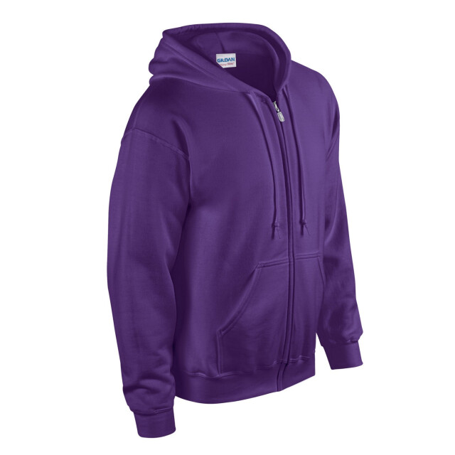 Gildan Unisex adult heavy blend full zip hoodie UTFK2795_purple large