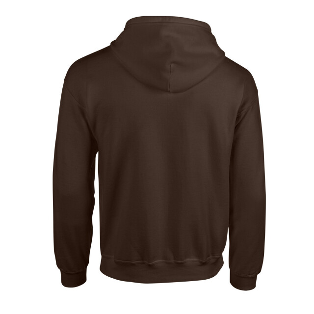 Gildan Unisex adult heavy blend full zip hoodie UTFK2795_darkchocolate large