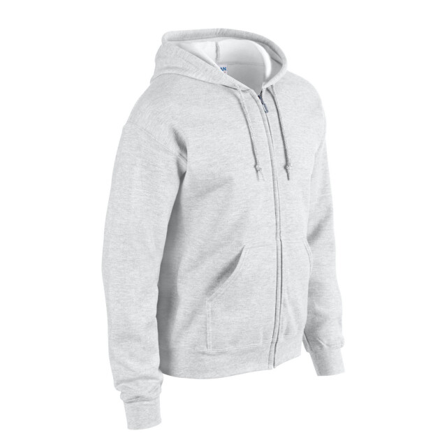 Gildan Unisex adult heavy blend full zip hoodie UTFK2795_ashgrey large