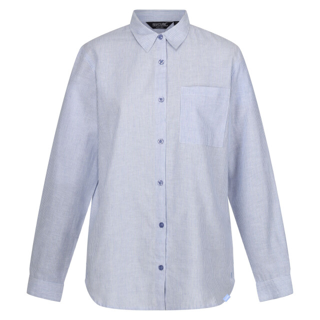 Regatta Dames primevere gestreept overhemd UTRG10055_hydrangeablue large