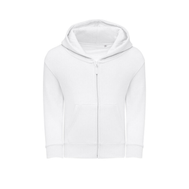 SG Kinder/kids volledige rits hoodie UTFK2759_snowwhite large