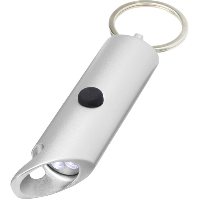 Generic Surplus Flare gerecycled aluminium zaklamp sleutelhanger UTPF4260_silver large