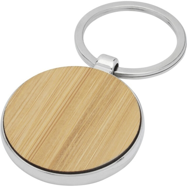 Avenue Nino ronde bamboe sleutelhanger UTPF3569_natural large