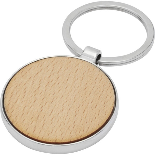 Avenue Moreno ronde beukenhouten sleutelhanger UTPF3561_natural large