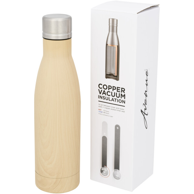 Avenue Vasa koperen vacuüm geïsoleerde fles UTPF2090_wood large