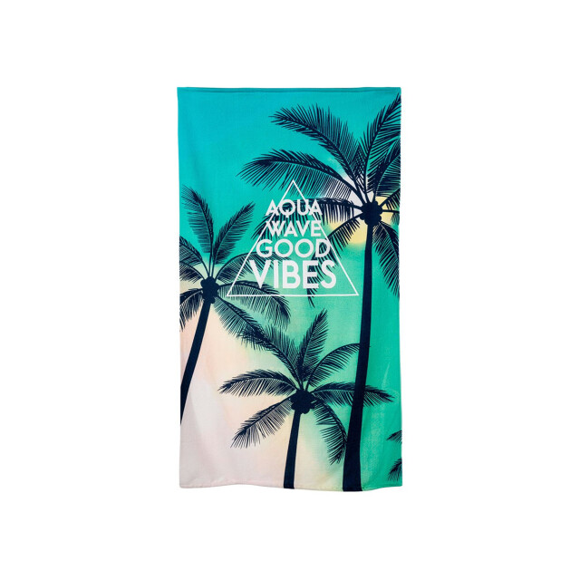 Aquawave Toflo palmprint strandlaken UTIG2380_greenblackwhite large