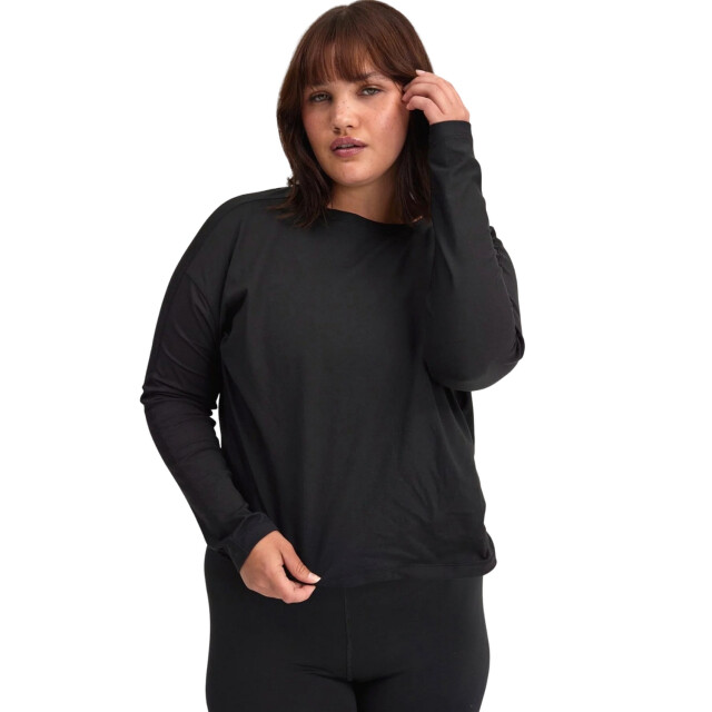 Girlfriend Collective Dames reset lift cropped t-shirt met lange mouwen UTGC181_black large