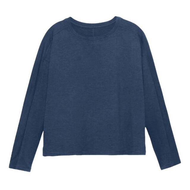 Girlfriend Collective Dames reset lift cropped t-shirt met lange mouwen UTGC181_midnight large
