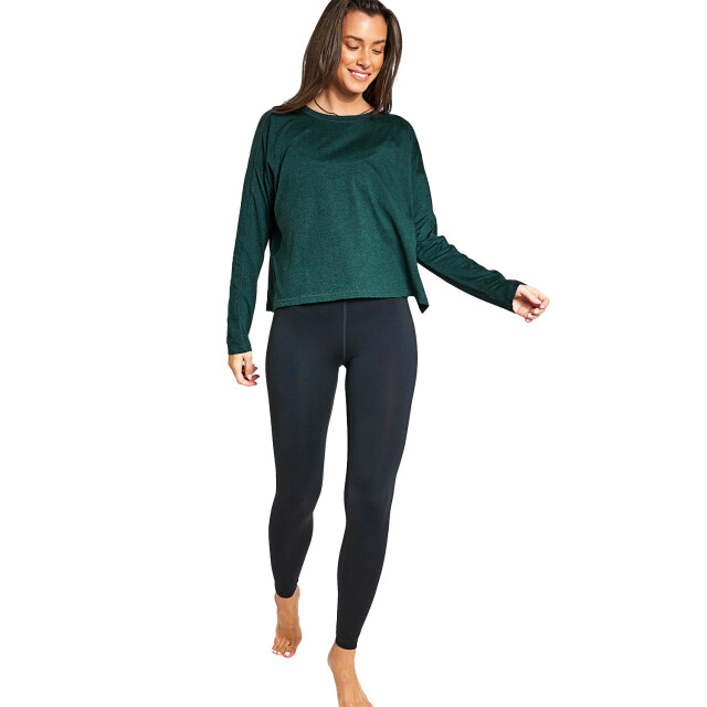 Girlfriend Collective Dames reset t-shirt met lange mouwen UTGC165_moss large
