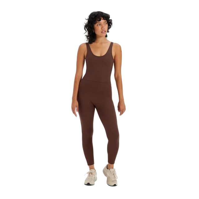 Girlfriend Collective Dames lange unitard met afgeronde rug UTGC179_earth large