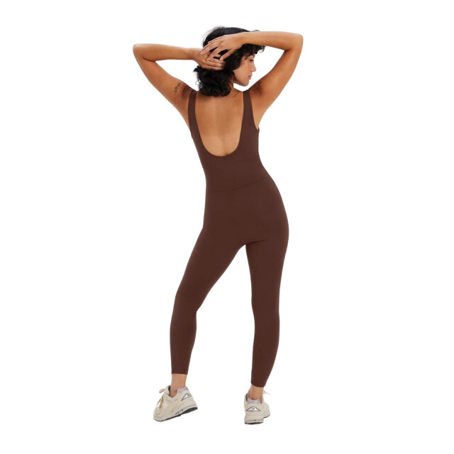 Girlfriend Collective Dames lange unitard met afgeronde rug UTGC179_earth large