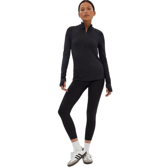 Girlfriend Collective Dames reset mock neck extra lang fleecejack UTGC159_black large