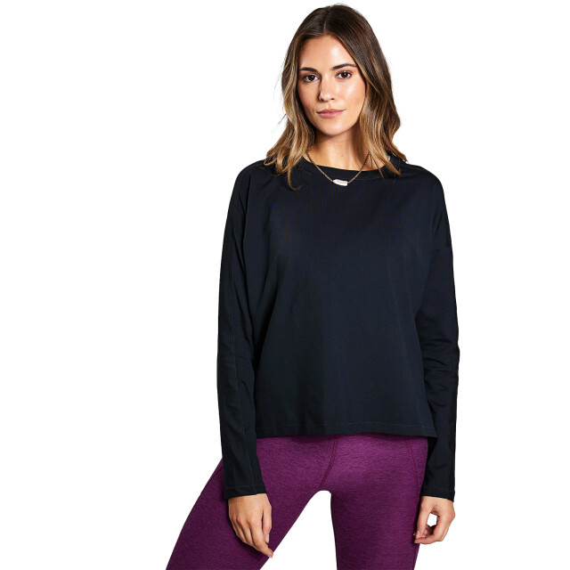 Girlfriend Collective Dames reset t-shirt met lange mouwen UTGC165_black large