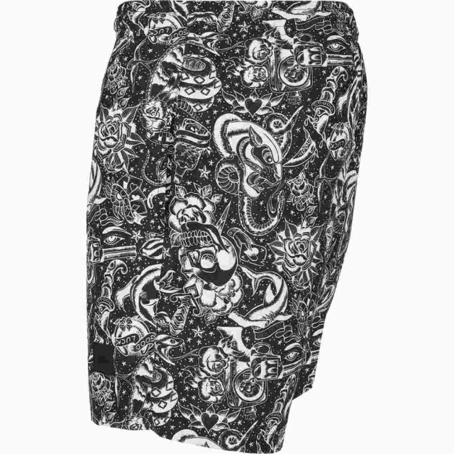 Urban Classics Heren tattoo zwemshorts UTTN958_whiteblack large