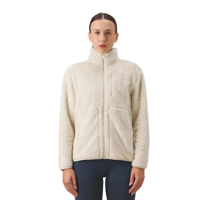 Girlfriend Collective Dames fleece gerecycled bomberjack UTGC152_sandstone large