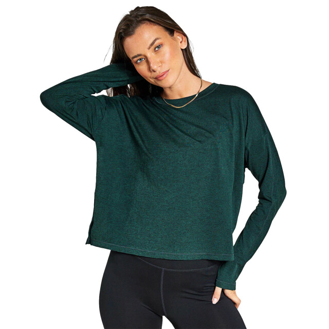 Girlfriend Collective Dames reset t-shirt met lange mouwen UTGC165_moss large