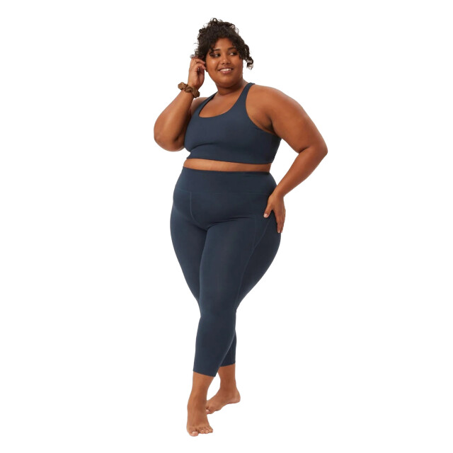 Girlfriend Collective Dames samendrukkende hoge rise 7/8 legging UTGC147_midnight large