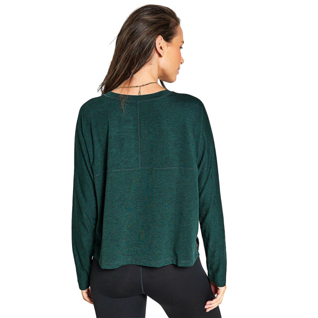 Girlfriend Collective Dames reset t-shirt met lange mouwen UTGC165_moss large