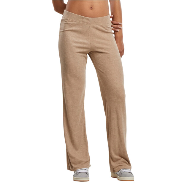 Urban Classics Dames ribbroek UTTN943_beigemelange large