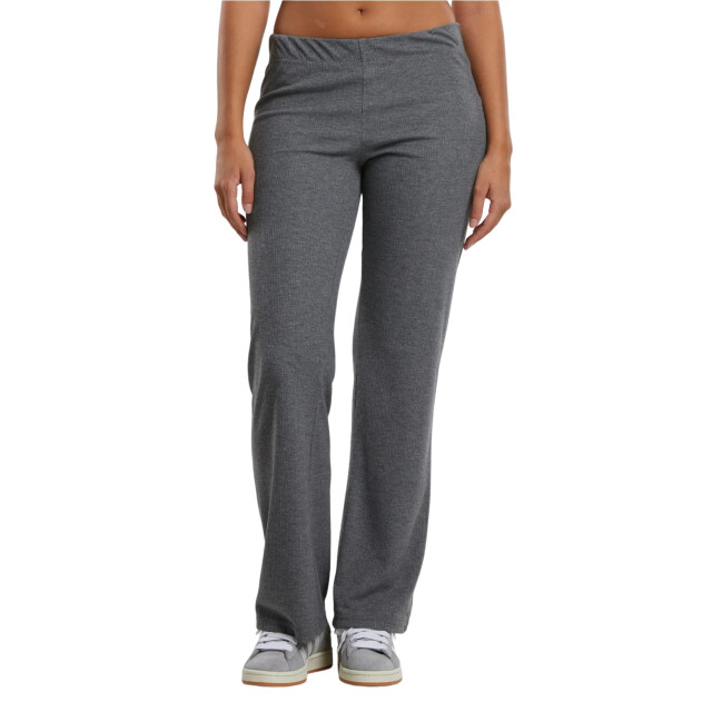 Urban Classics Dames ribbroek UTTN943_darkgreymelange large