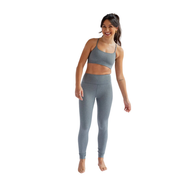 Girlfriend Collective Dames float high rise lange legging UTGC140_heathergravelheather large