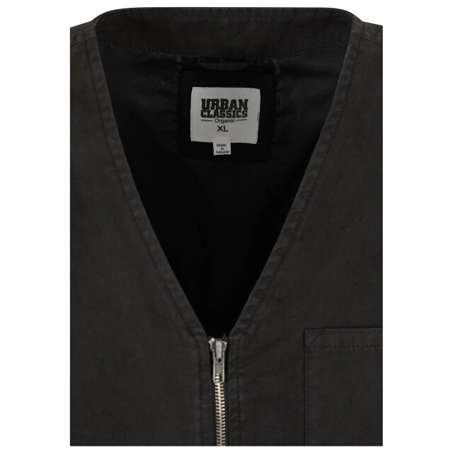 Urban Classics Heren biologisch katoenen gilet UTTN932_black large