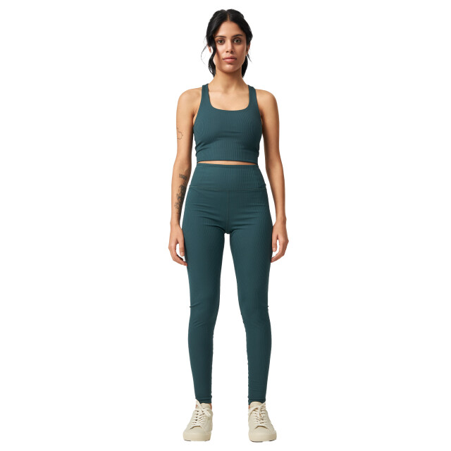Girlfriend Collective Dames ribbed high rise lange legging UTGC129_moss large