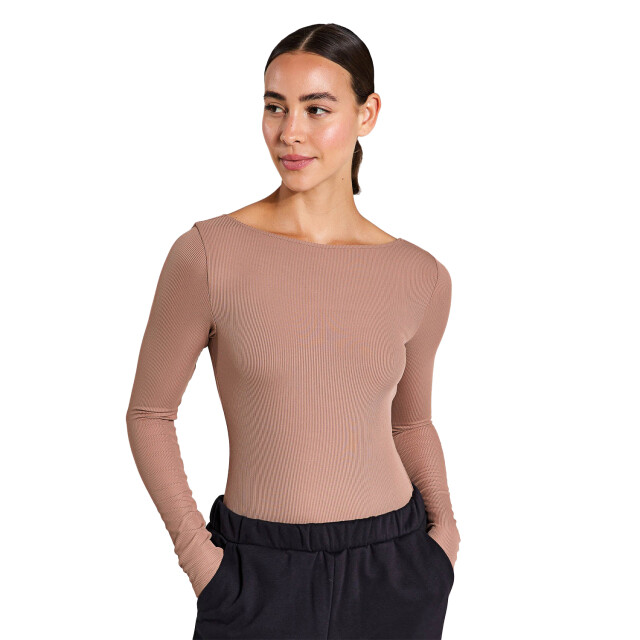 Girlfriend Collective Dames ava scoopback bodysuit UTGC130_brownie large