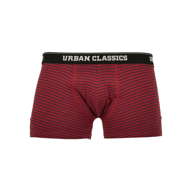 Urban Classics Heren boxershorts met streep (set van 3) UTTN922_bottlegreenburgundydarkbluewhiteblack large