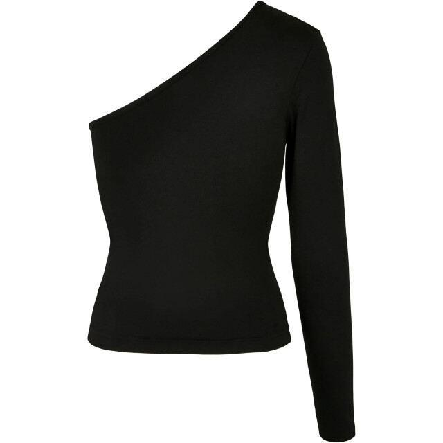 Urban Classics Dames asymmetrische top met lange mouwen UTTN925_black large