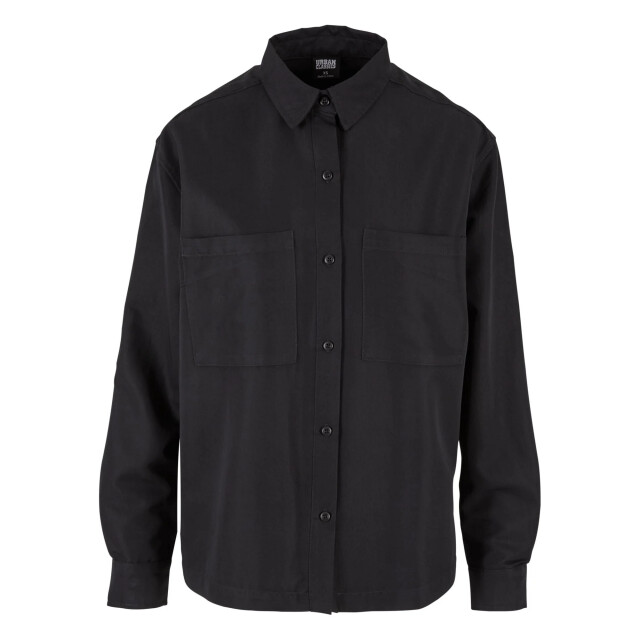 Urban Classics Dames twill oversized overhemd UTTN926_black large