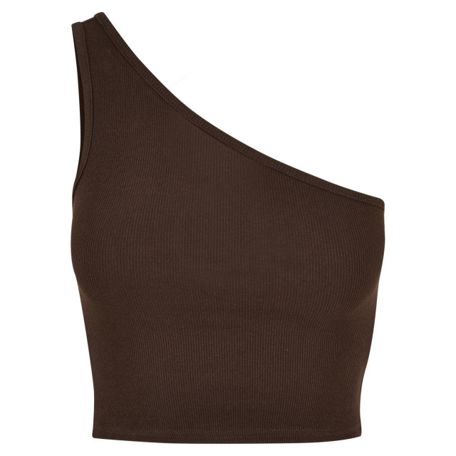 Urban Classics Dames asymmetrisch gesneden top UTTN929_brown large