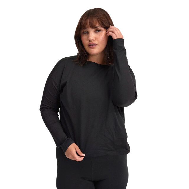 Girlfriend Collective Dames reset t-shirt met lange mouwen UTGC102_black large