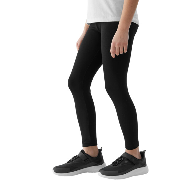 4F Meisjes gebreide effen legging UTFO163_deepblack large