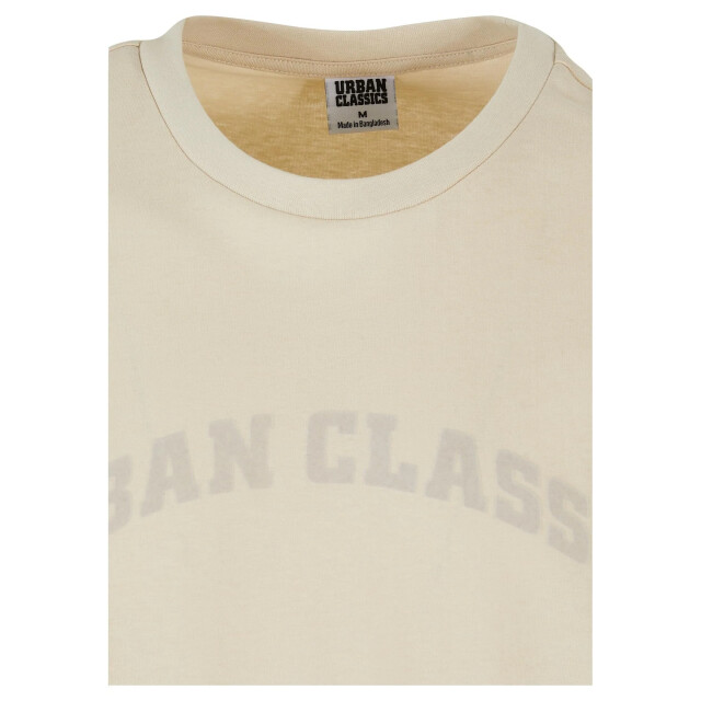 Urban Classics Heren oversized t-shirt met booglogo UTTN920_sand large