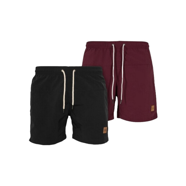 Urban Classics Heren zwemshort (set van 2) UTTN900_blackblackcherry large