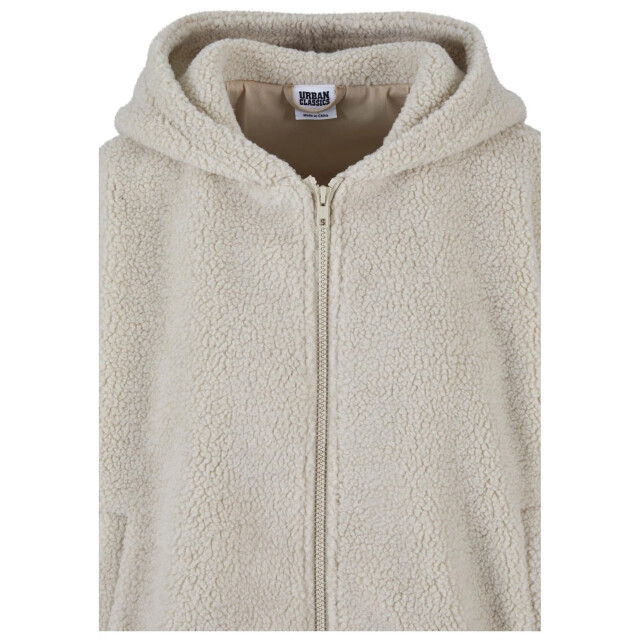 Urban Classics Dames sherpa oversized full zip hoodie UTTN905_wetsand large