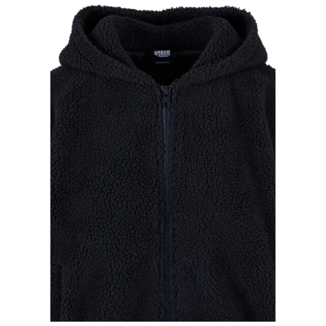 Urban Classics Dames sherpa oversized full zip hoodie UTTN905_black large