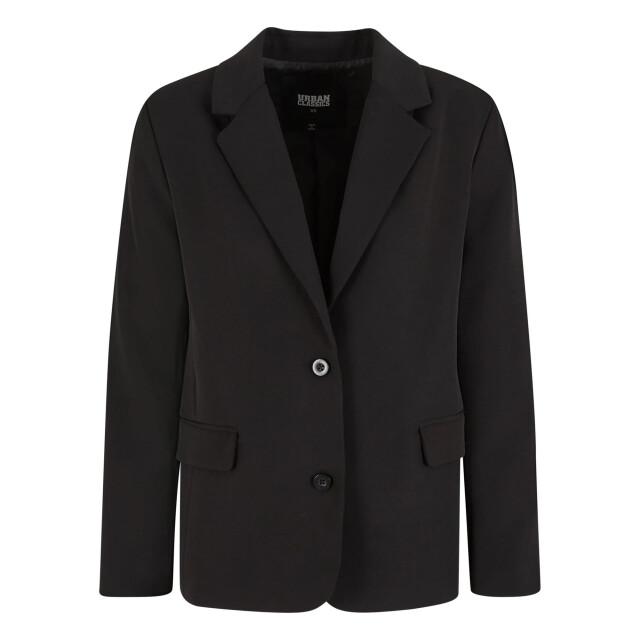 Urban Classics Dames single-breasted lange blazer UTTN914_black large