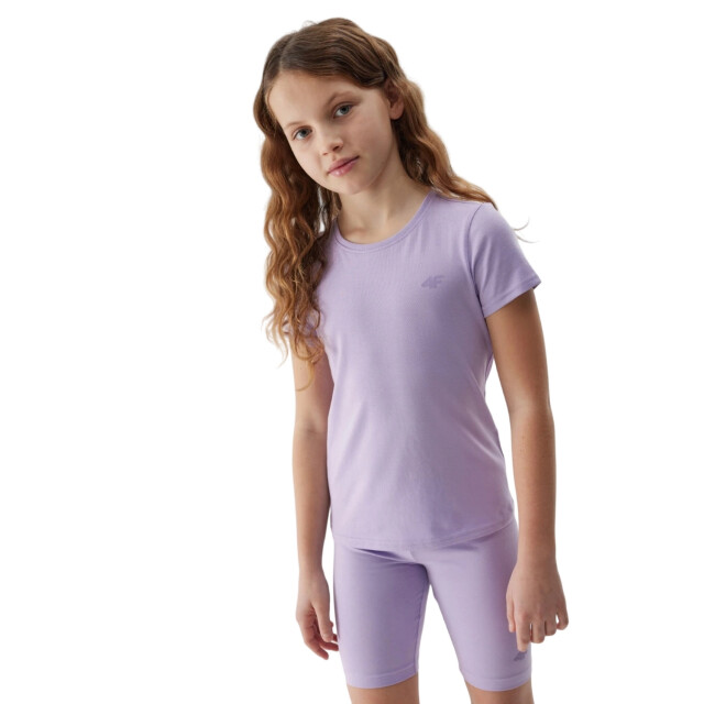 4F Effen t-shirt van biologisch katoen voor meisjes UTFO141_lightviolet large