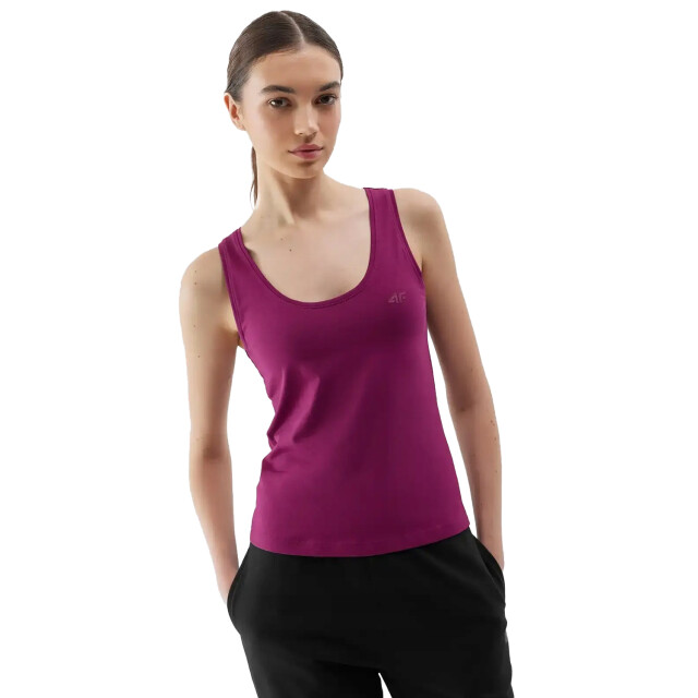4F Dames effen slank tanktop UTFO154_violet large