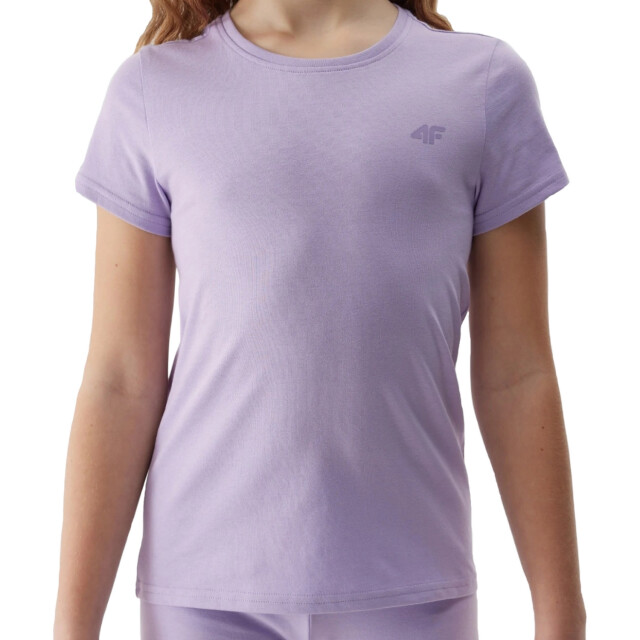 4F Effen t-shirt van biologisch katoen voor meisjes UTFO141_lightviolet large