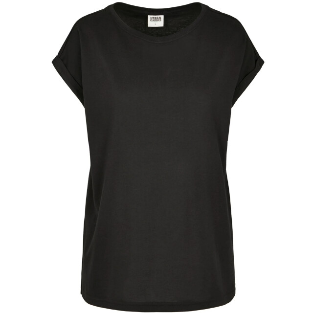 Urban Classics Dames biologisch katoenen verlengd schouder t-shirt UTTN883_black large