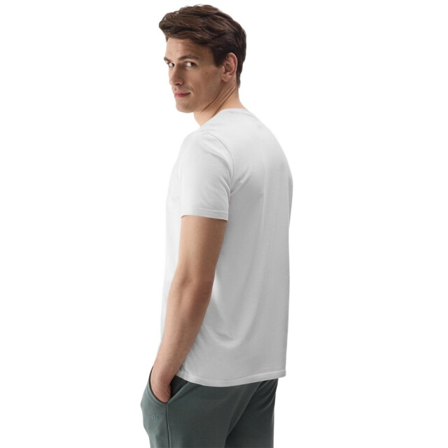 4F Effen normaal t-shirt heren UTFO121_white large