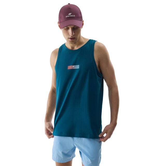 4F Heren logo vest top UTFO129_seagreen large