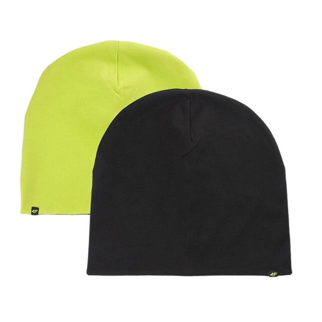 4F Katoenen omkeerbare muts met logo voor kinderen/kinderen UTFO139_brightgreen large