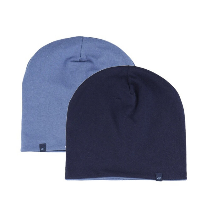 4F Katoenen omkeerbare muts met logo voor kinderen/kinderen UTFO139_navy large