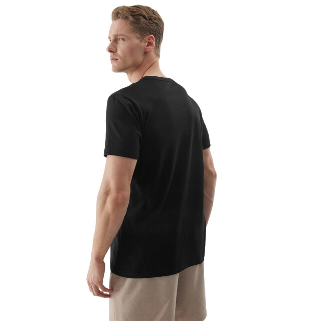 4F Effen normaal t-shirt heren UTFO121_deepblack large