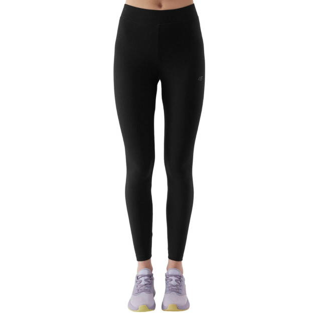 4F Dames gebreide effen slanke legging UTFO119_deepblack large