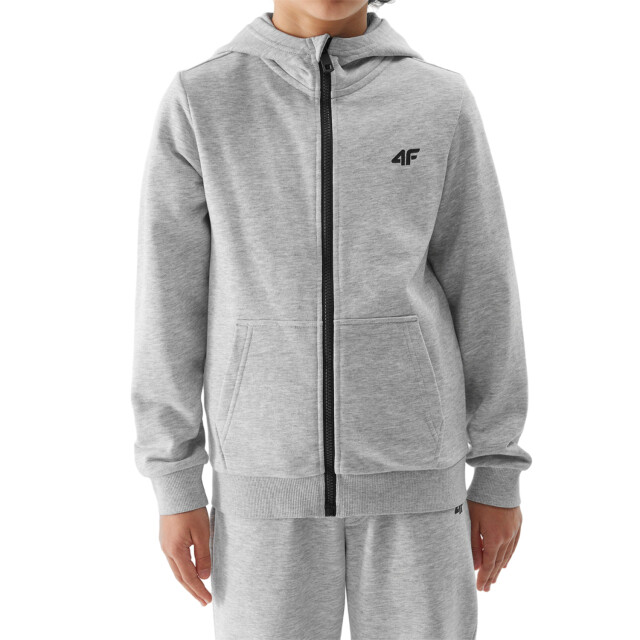 4F Jongens capuchon met volledige rits UTFO101_coldlightgreymelange large